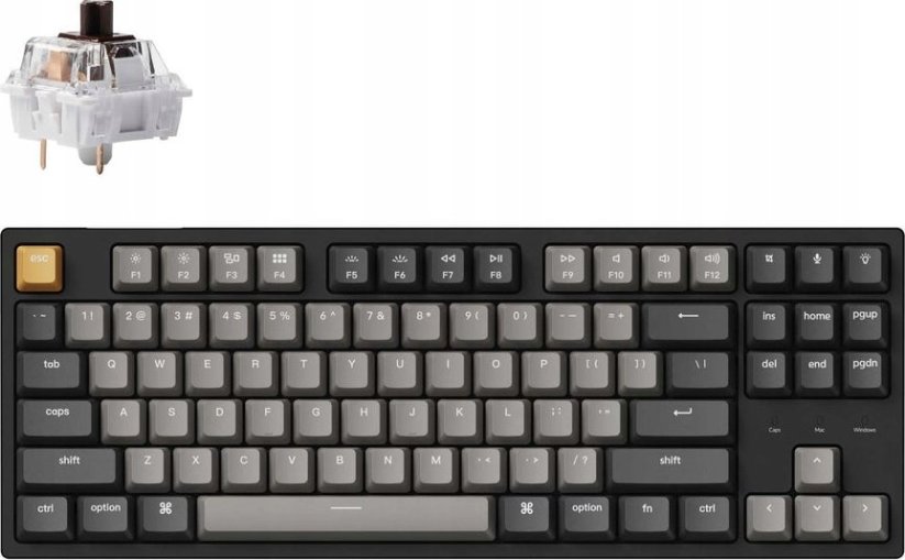 Keychron Keychron - C1 Pro QMK/VIA Wired Mechanical Keyboard - Programowalna Klawiatura Mechaniczna biele Brown Keychron K Pro