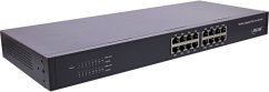 InLine Gigabit Network 16-Port 1Gb/s 19" 1U metalowy bez ventilátora (32311O)