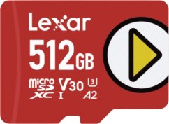 Lexar PLAY MicroSDXC 512 GB Class 10 UHS-I/U1 A2 V30 (LMSPLAY512G-BNNNG)