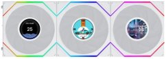 Lian Li ventilátory Uni Fan TL LCD Flex Wireless ARGB PWM (Sada 3 ks 120mm White (G9F.12TLLCD1F3W.00)