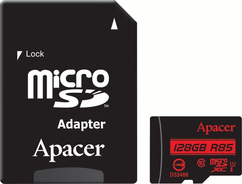 Apacer Secure Digital MicroSDXC 128 GB Class 10 UHS-I/U1  (AP128GMCSX10U5-R)