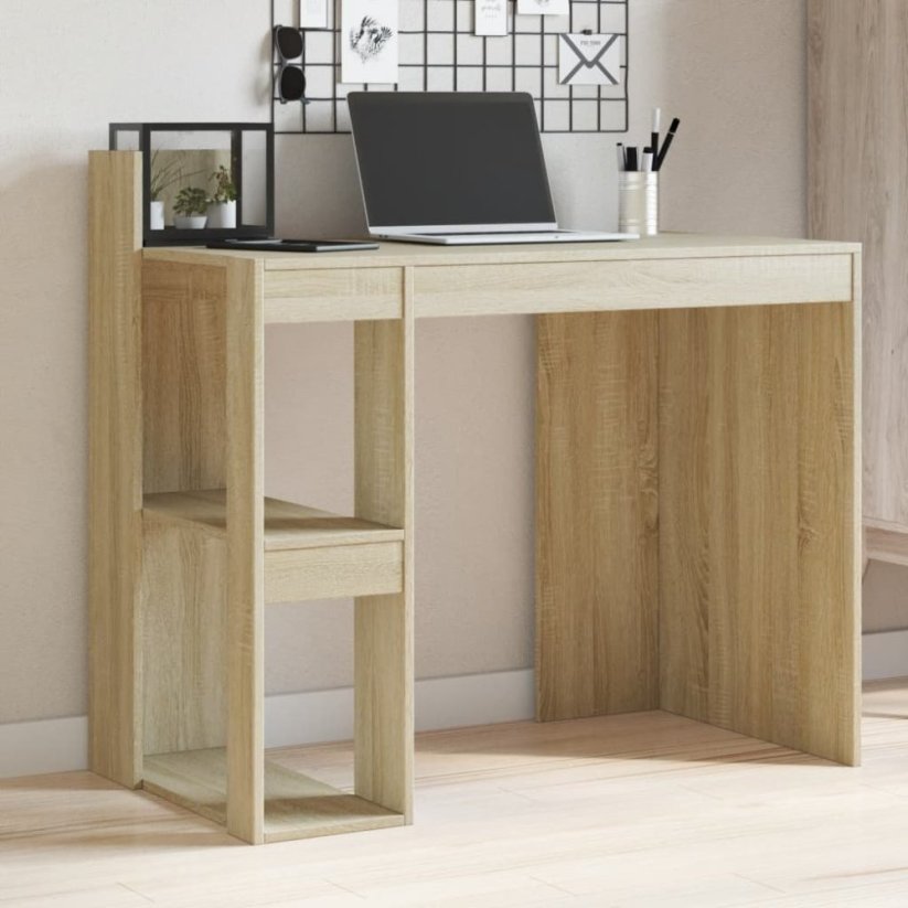 vidaXL Biurko, dub sonoma, 103,5x56,5x94 cm, materiał drevopochodny