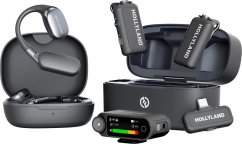Hollyland LARK MAX 2 Ultimate Combo with OWS monitor headset + Camera RX + USB-C RX microphone system