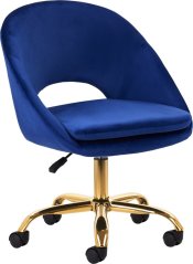 Activeshop 4Rico kreslo obrotowe QS-MF18G aksamit granátové