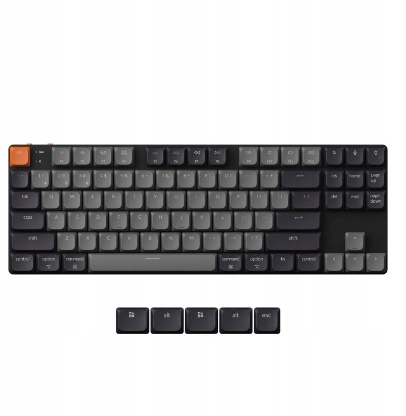 Keychron Keychron - K1 QMK Wireless Mechanical Keyboard (Version 6) RGB Backlight (Hot-Swappable) / Keychron Low Profile 2.0 Mechanical / Red