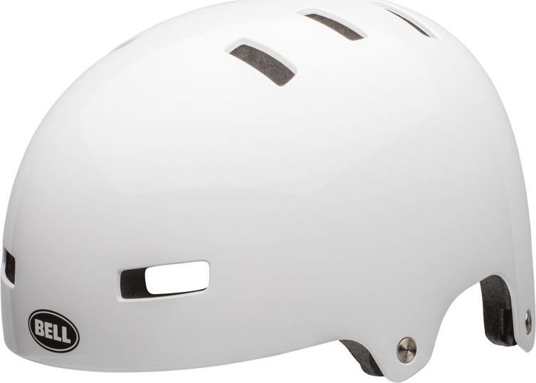 Bell prilba juniorski Span gloss white roz. XS (49–53 cm)