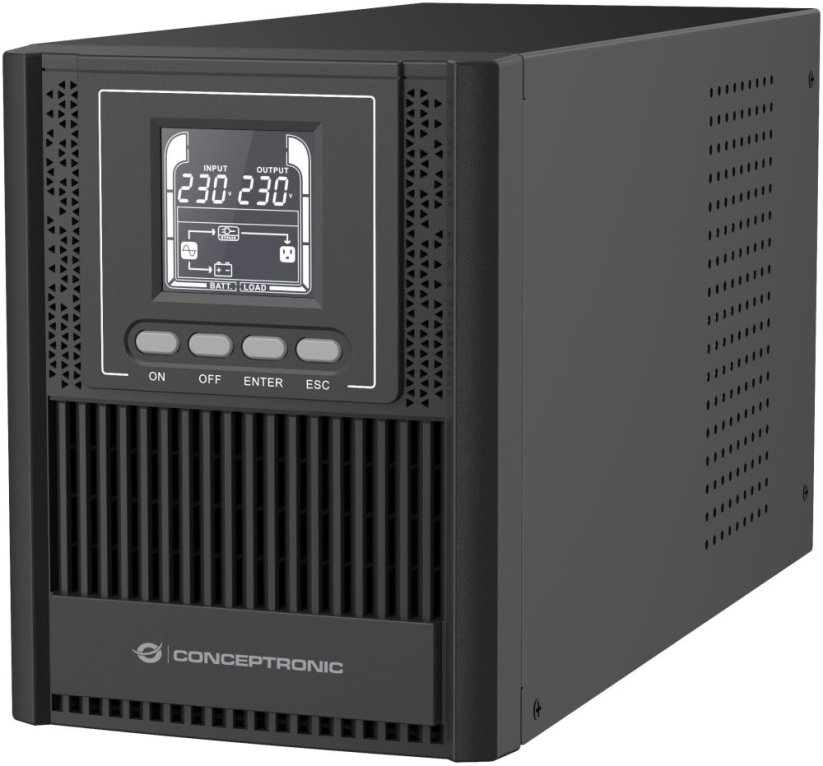 Conceptronic Conceptronic ZEUS52ES1K zasilacz UPS Podwójnej konwersji (online) 1 kVA 900 W 3 x gniazdo sieciowe