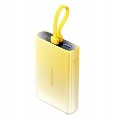 Vention Vention 10000 mAh USB-C + Lightning + USB-A 22.5W s displejom LED Žltý