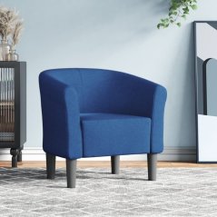 vidaXL vidaXL Fotel klubowy, Modrý, obity tkaniną