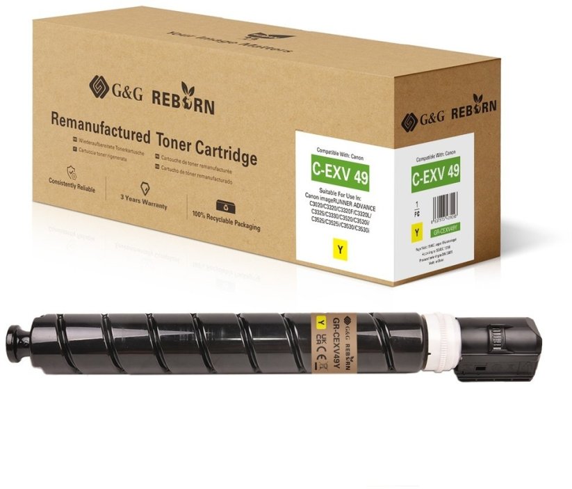 G&G Reborn-Toner kompatybilny z Canon C-EXV 49 (8527B002) Y