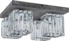 NoName Plafon oprawa na strop Spot Light Gallant 4x60W E27 beton/transparentny 2244436