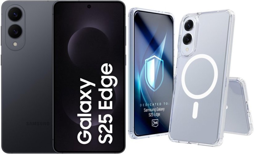 Samsung Galaxy S25 Edge 5G 12/256GB Czarny (SM-S937BZKDEUB) + Etui Armor MagCase