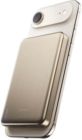 Prestigio BMX SolidSafe™ Air Titanium 10K Qi2 Wireless Magnetic Power Bank, Gold (BMX-B3-10-GO)
