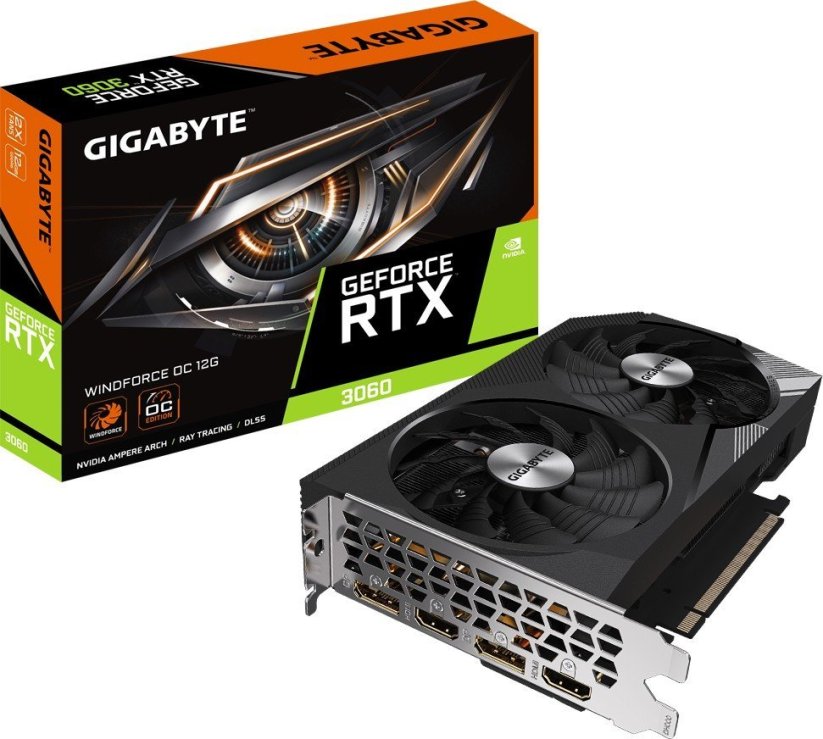 Gigabyte GeForce RTX 3060 Windforce OC LHR 12GB GDDR6 (GV-N3060WF2OC-12GD)