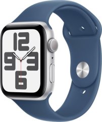 Apple Watch SE GPS 44mm Silver Alu Sport M/L Granatový (MXER3QN/A)