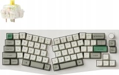 Keychron Keychron Q8 Max (Alice Layout) QMK/VIA Wireless Custom Mechanical Keyboard Fully Assembled Knob / Shell White / Gateron Jupiter Banana