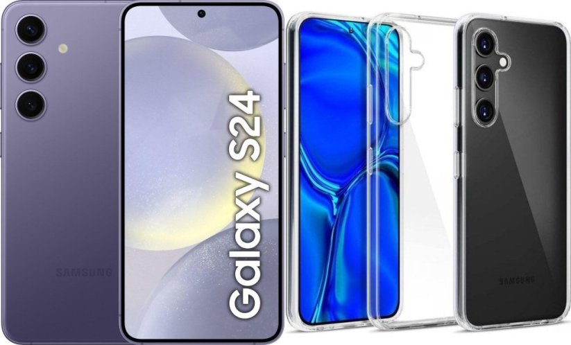 Samsung Galaxy S24 5G 8/256GB Fioletowy  (SM-S921BZV) + Etui Clear Case