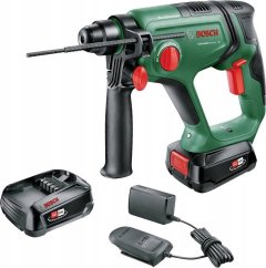 Bosch Bosch cordless hammer drill UniversalHammer 18V (green/black, 2x Li-ion batteries 2.5Ah, case, POWER FOR ALL ALLIANCE)