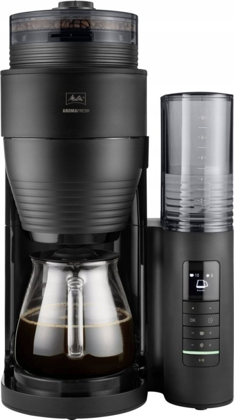 Melitta Melitta - AromaFresh II PRO Čierny Mat - Ekspres przelewowy z wbudowanym młynkiem