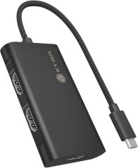 Icy Box huby i koncentratory USB 3.2 Gen 2 (3.1 Gen 2) Type-C 10000 Mbit/s Čierny