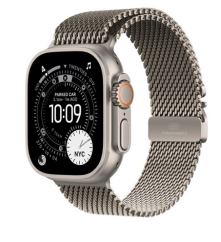 Apple Watch Ultra 3 GPS + Cellular 49mm Prírodný titán s prírodným titánovým milánským ťahom - S