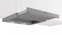 Bosch Serie 2 DFL063W57 okap Kuchynský Półzintegrowany (wyciągany) Metaliczny, strieborný C 351 m³/h