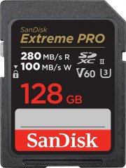 SanDisk SanDisk Extreme PRO 128GB V60 UHS-II SD, 280/100MB/s,V60,C10,UHS-II