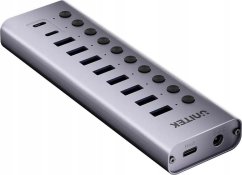 Unitek Hub USB C/USB A 10w1 5Gbps z włącznikami portów