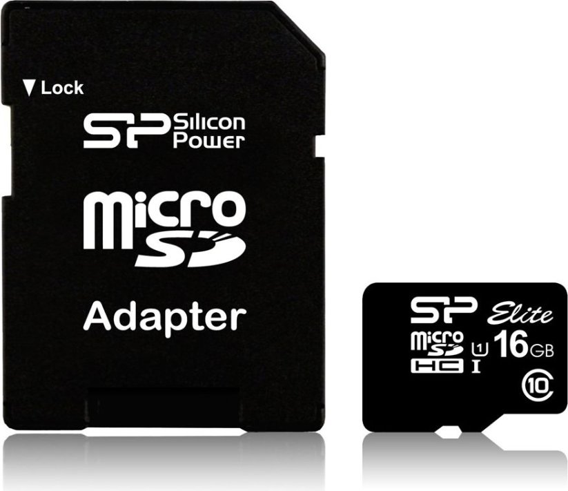 Silicon Power Elite MicroSDHC 16 GB Class 10 UHS-I  (SP016GBSTHBU1V10-SP)