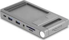 Delock DeLOCK 88199 stacja dokująca Przewodowa USB 3.2 Gen 1 (3.1 Gen 1) Type-C Sivý