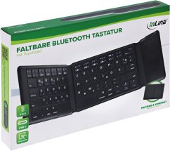 4kom.pl Klawiatury Foldable Bluetooth Keyboard With Touchpad Black Bluetooth 5.4