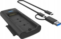 Icy Box Stacja dokujšca IB-180MS-C31 SSD Docking 1x 2,5'/3,5' & 1x M.2 PCIe NVMena USB 3.2 Gen 2 10 Gbit/s