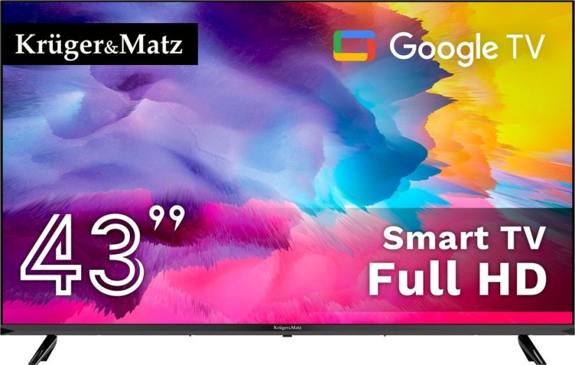 Kruger&Matz 43" FHD Google TV DVB-T2/T/C H.265 HEVC
