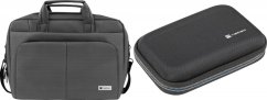 Natec Torba Natec Gazelle 16" Grafitowa (NTO-0812) + Etui na dysk twardy Krill 2 Czarne (NET-2053)