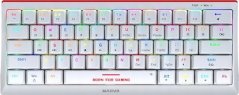 Marvo KG962G WH EN - R, klawiatura US, do gry, mechaniczna rodzaj przewodowa (USB), biała, RGB, czerwone przełączniki