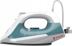 Singer Steam Choice 1.0, Dry & Steam iron, Ceramic soleprokove, 1.9 m, 70 g/min, Aqua colour, White, 20 g/min