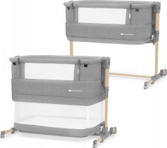 KinderKraft Kinderkraft Baby cot NESTE GROW light grey full wood KCNEGR00LGR000W