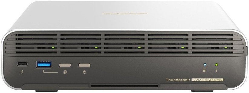 Qnap QNAP TBS-H574TX - NAS-Server - 5 Schachte - RAID JBOD, 0, 1, 10, 5, 50, 6, 60, 60 Hot Spare - RAM 16 GB - 2.5 Gigabit Ethernet / 10 Gigabit Ethernet - iSCSI Support
