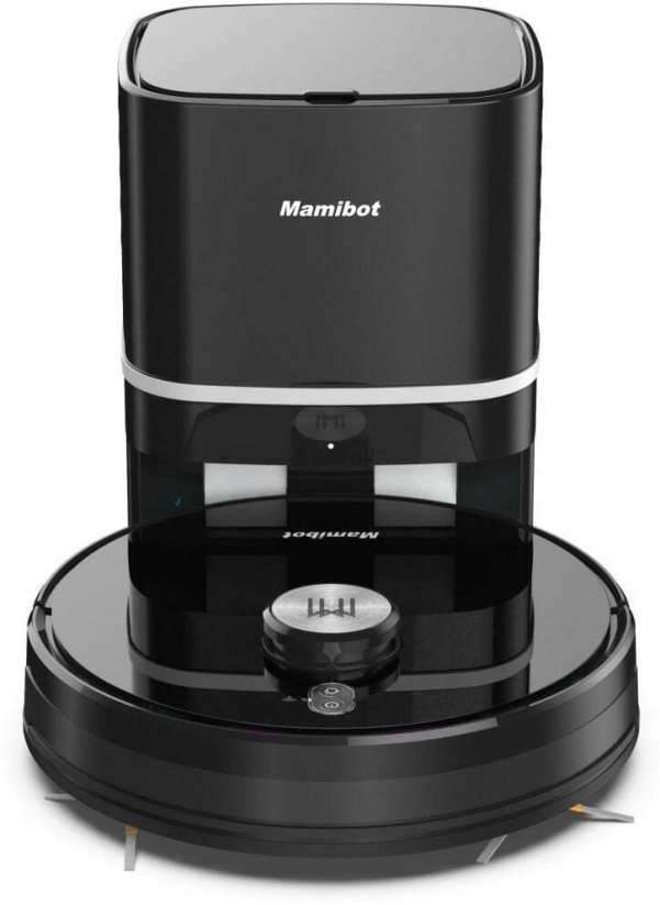 Mamibot Plaunantis robotas siurblys su dulkių išpylimo stotele Mamibot EXVAC890SET Glory, baterija 5200 mAh, juodas