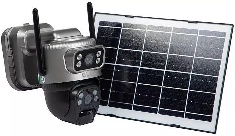 Blow vonkajšia kamera WiFi PTZ 4MP H-384 DualLens + panel słoneczny