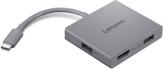 Lenovo LENOVO USB-C 4 in 1 travel hub Gen2 Čierny