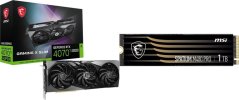 MSI GeForce RTX 4070 Ti SUPER 16G GAMING X SLIM + Spatium M480 Pro 1TB M.2 2280 PCI-E x4 Gen4 NVMe