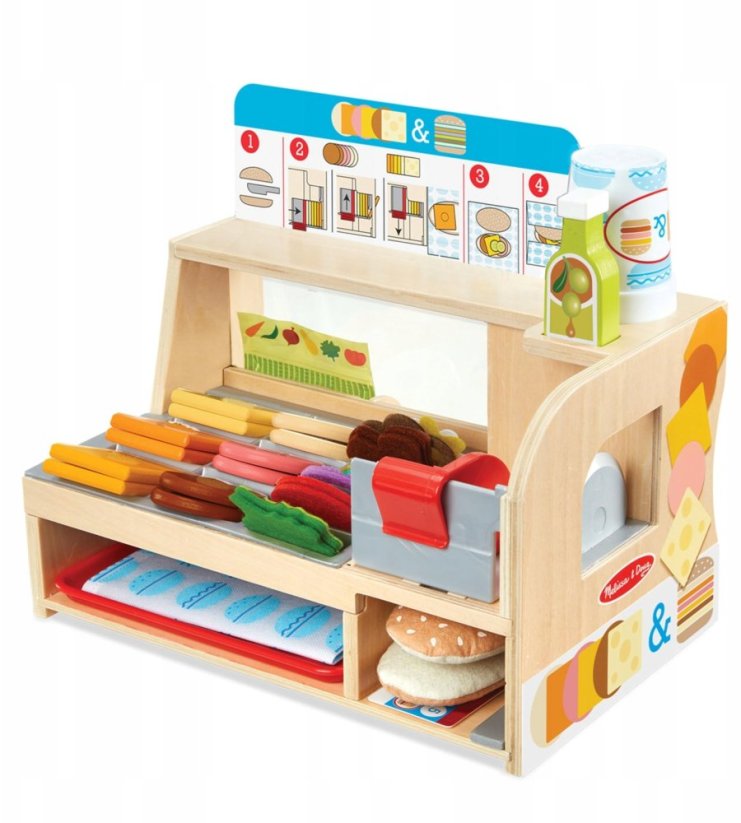 Polesie MELISSA & DOUG playset Wooden Slice & Stack Sandwich Counter