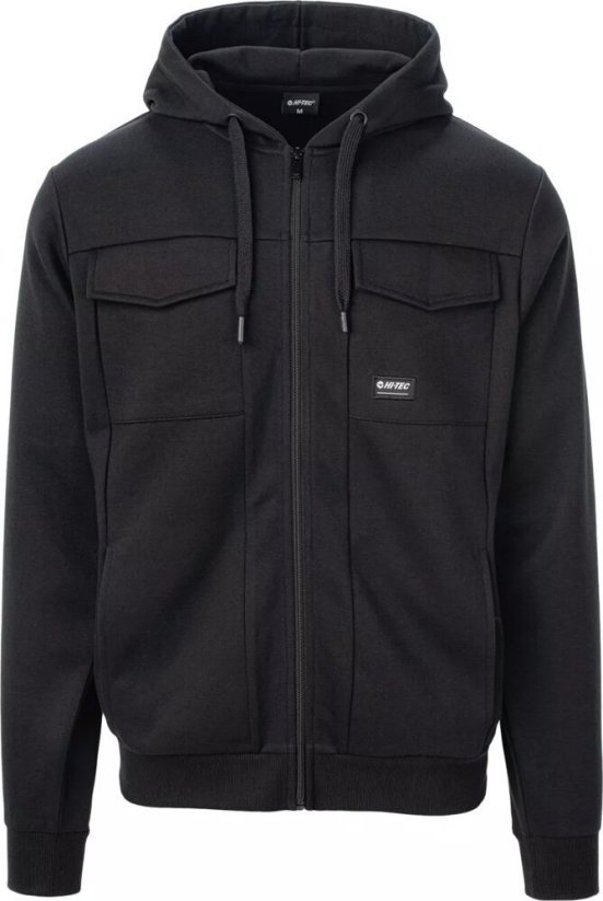 hitec Męska bluza rozpinana z kapturem Hi-tec Barin czarny rozmiar XXL