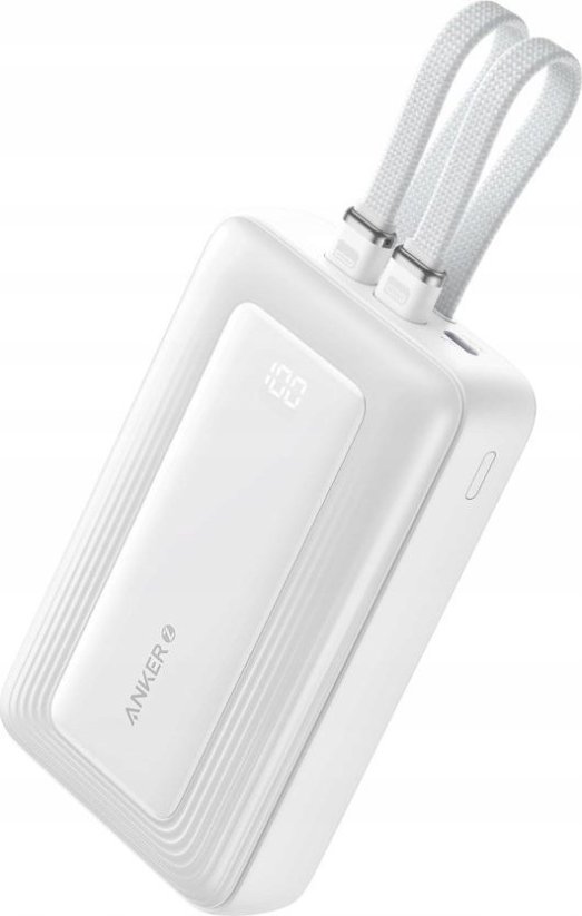 Anker Anker | Power Bank | A1681H21 | 20000 mAh | USB-C 30W, Lightning 27W | Built-In USB-C and Lightning Cables | White