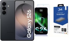 Samsung Galaxy S26 5G 12/512GB Czarny (SM-S942BZKHEUE) + FlexibleGlass
