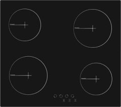 Simfer Simfer | Hob | H6.040.DECSP | Vitroceramic | Number of burners/cooking zones 4 | Touch | Black