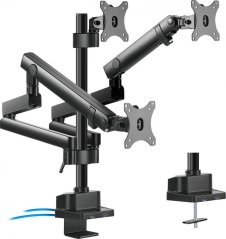Maclean Uchwyt biurkowy na 3 monitory 17" - 27" (MC-811)