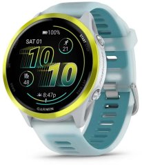Garmin Forerunner 570 (47mm), Amp Yellow, Translucent Whitestone, Turqoise Band