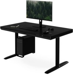 Jan Nowak Elektryczne sit-stand z zásuvoką i ładowarką bezprzewodową Qi čierne, 1200 mm: ELLIS (5907367514636)
